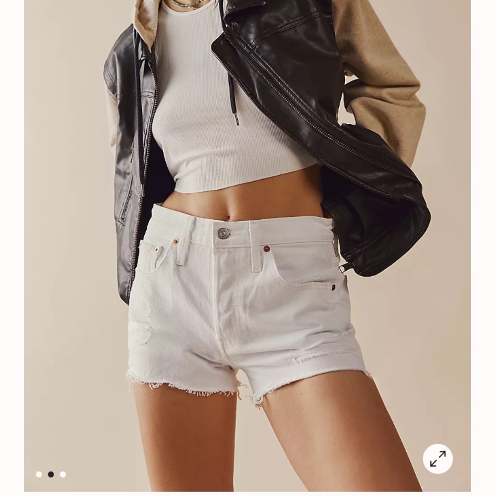 Levi’s 501 White denim shorts